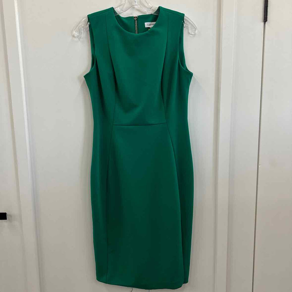 Calvin Klein Size 6 Green Dress