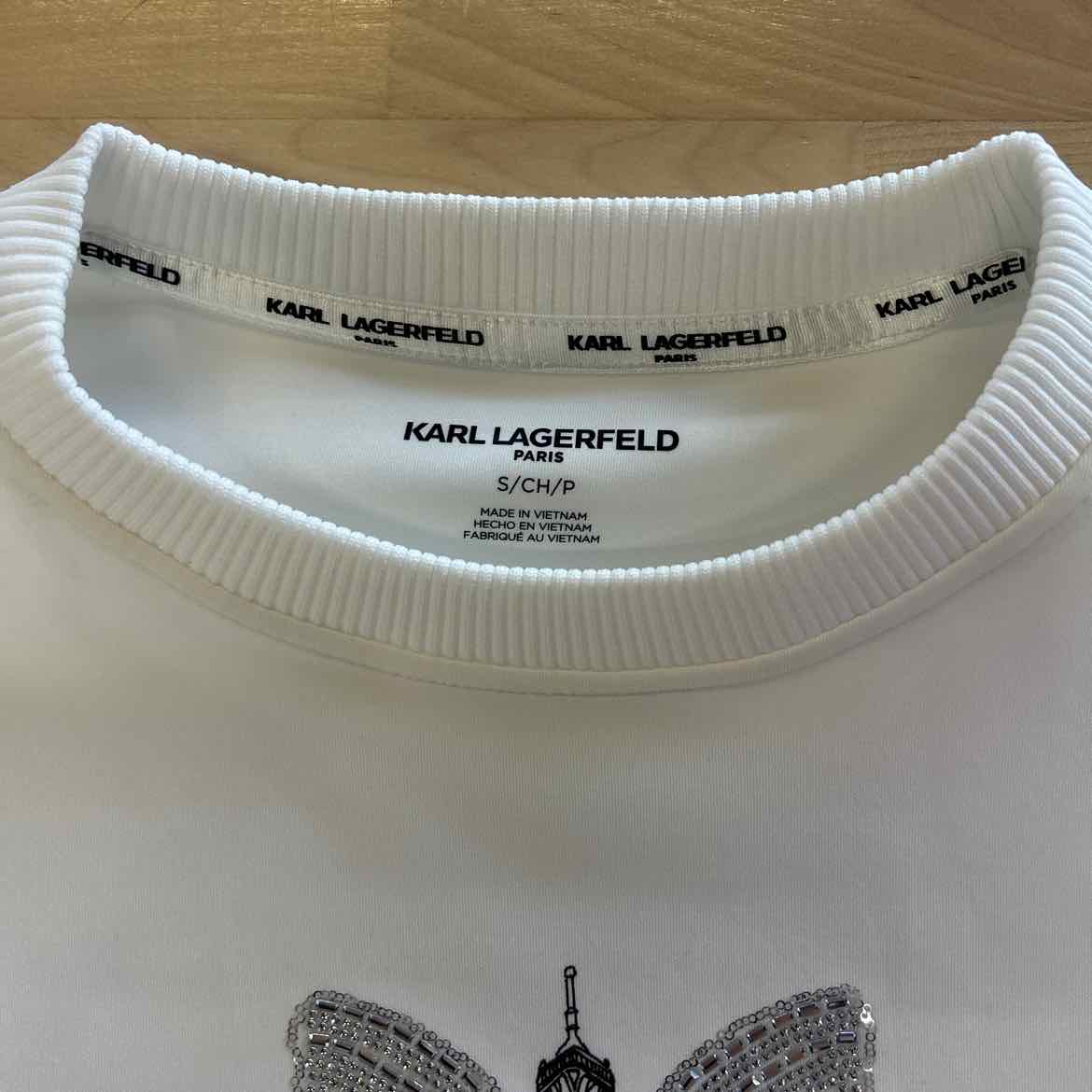 Karl Lagerfield Size S White Preloved Sweatshirt
