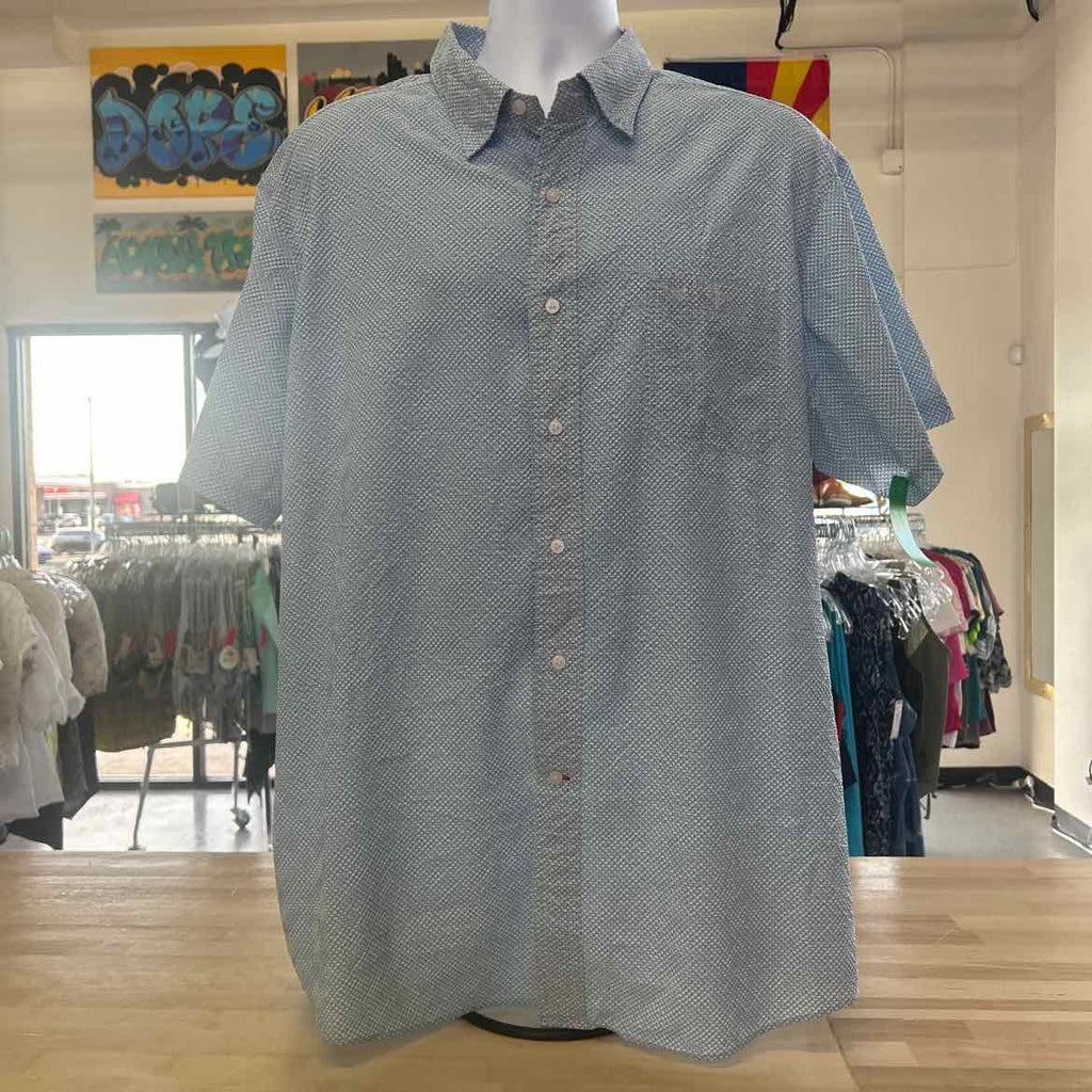 Cremieux Size XXL Light Blue Preloved MENS Short Sleeve Shirt