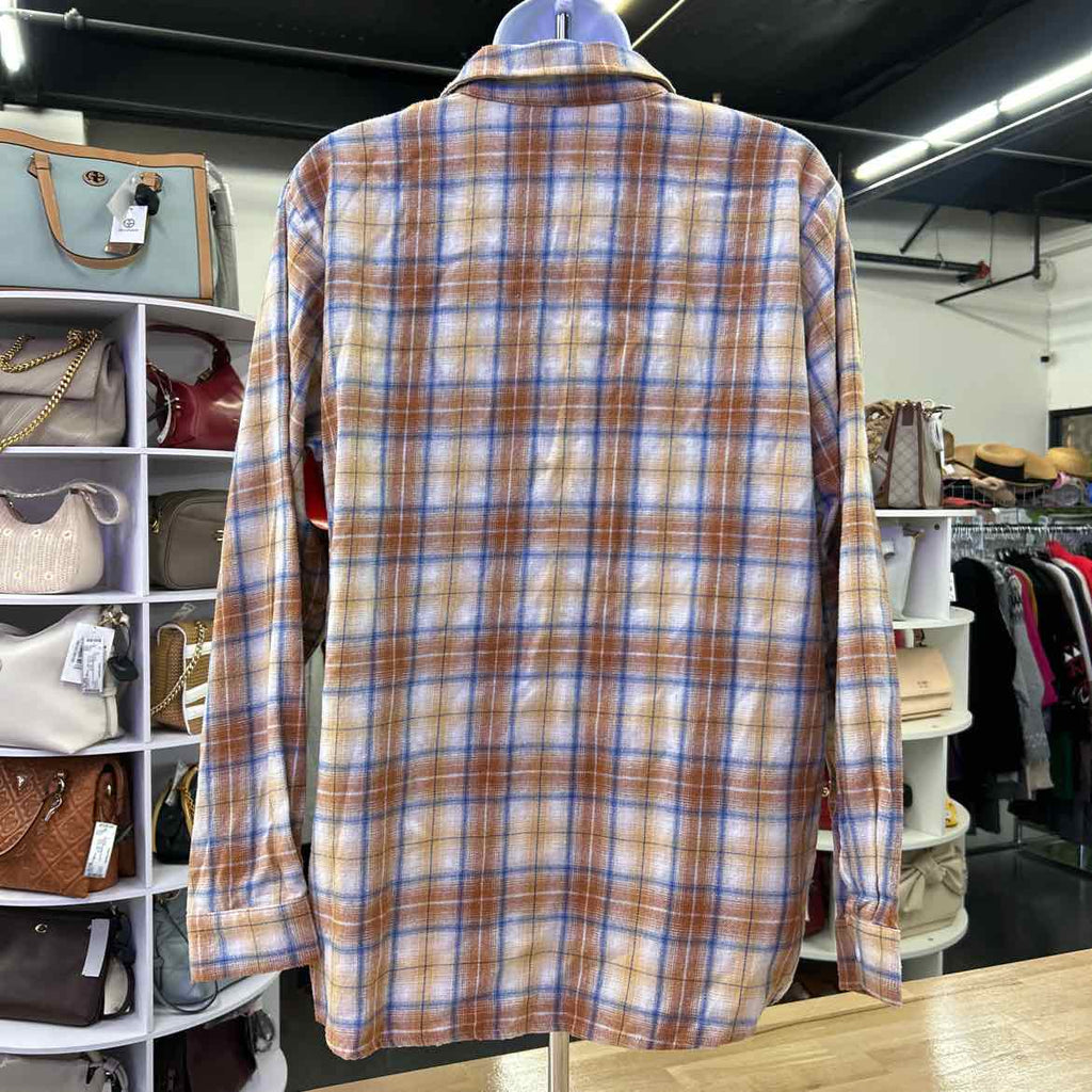 Princess Polly Size S/M Orange Preloved Button Down Shirt