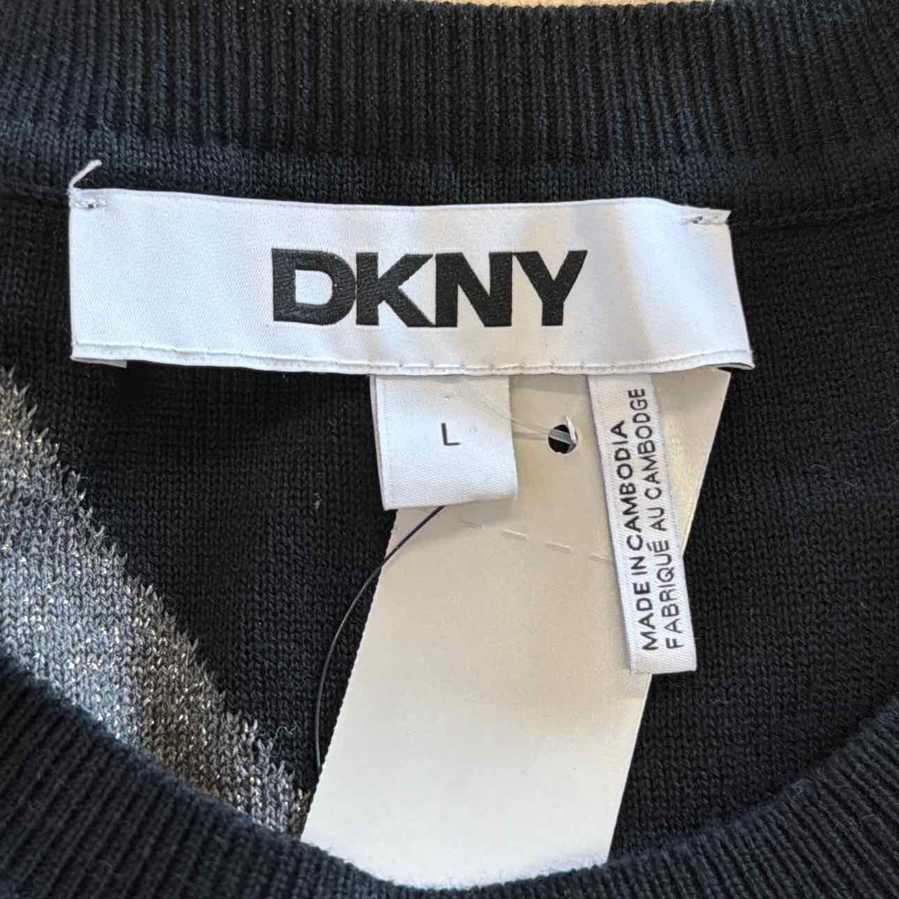 DNKY Size L Black New Long Sleeve