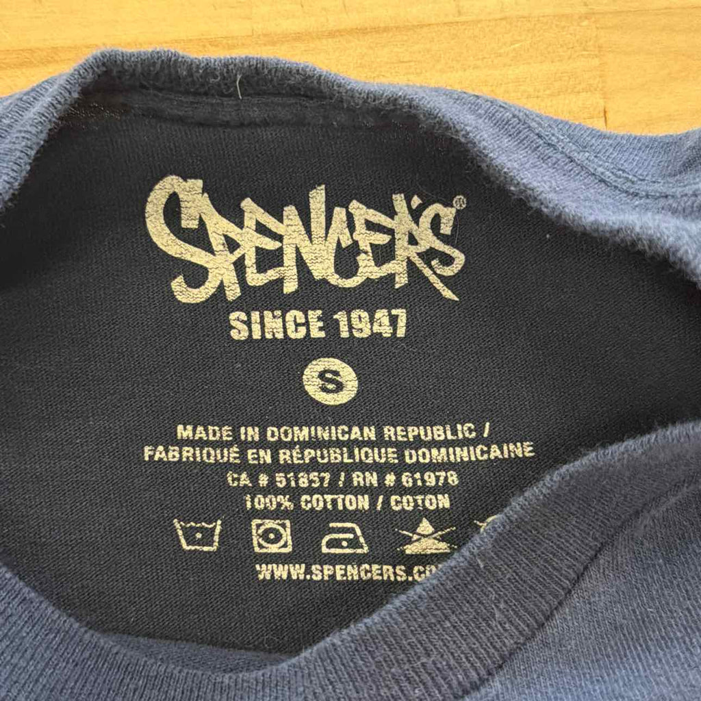 Spencers Size S Navy Preloved MENS T-shirt