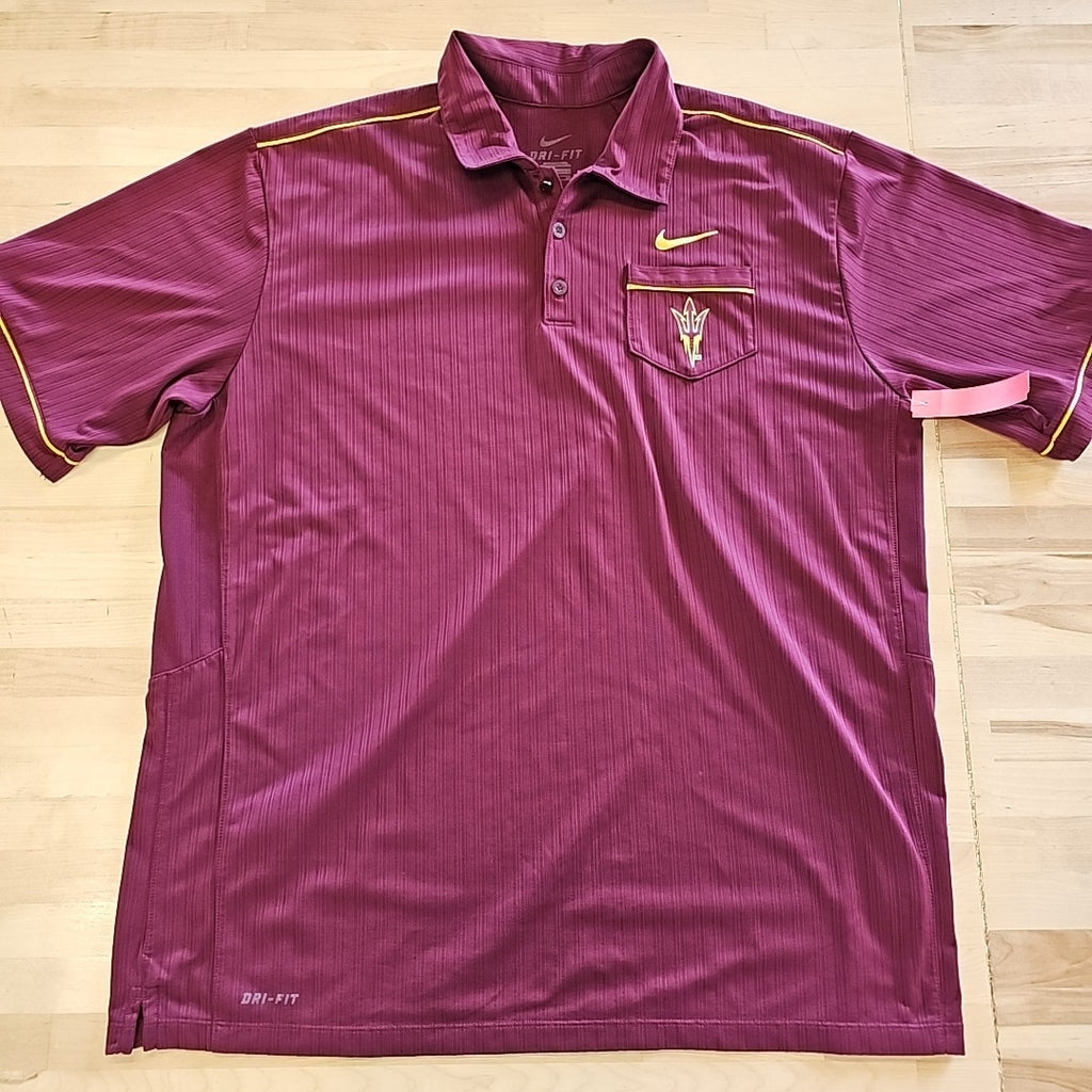 Nike Size XL Burgundy ASU Preloved MENS Polo