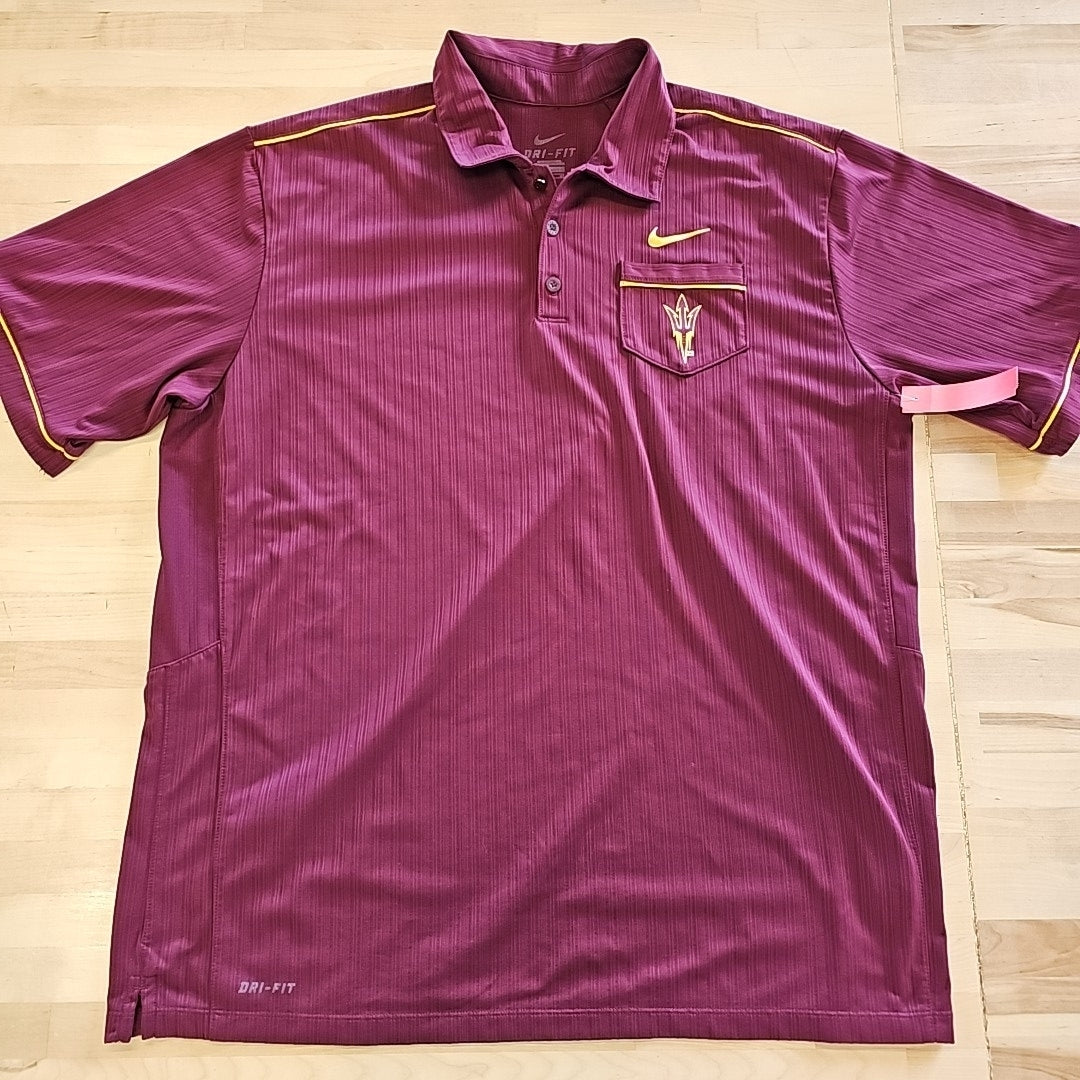 Nike Size XL Burgundy ASU Preloved MENS Polo