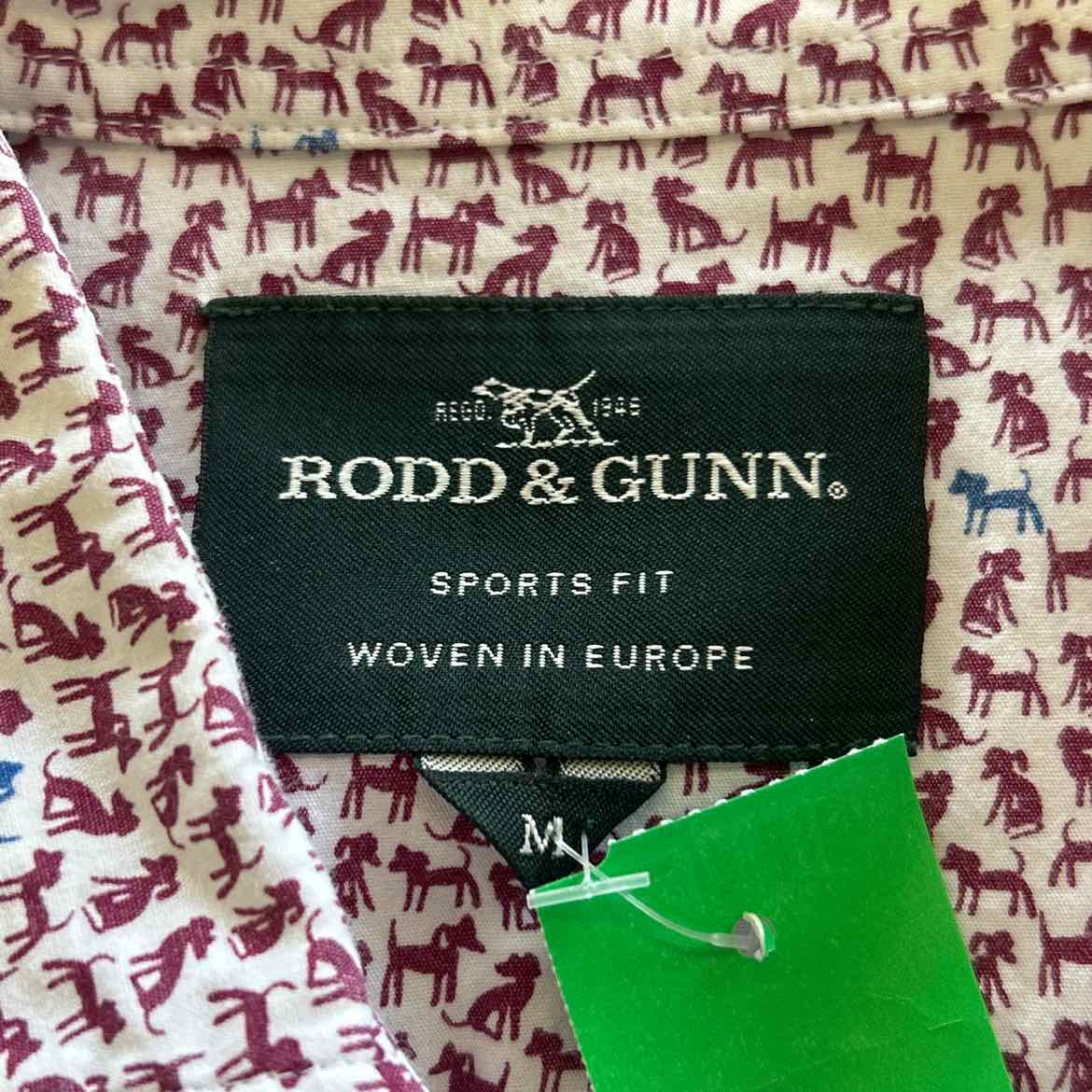 Rodd & Gunn Size M White Red Preloved Button Down LS