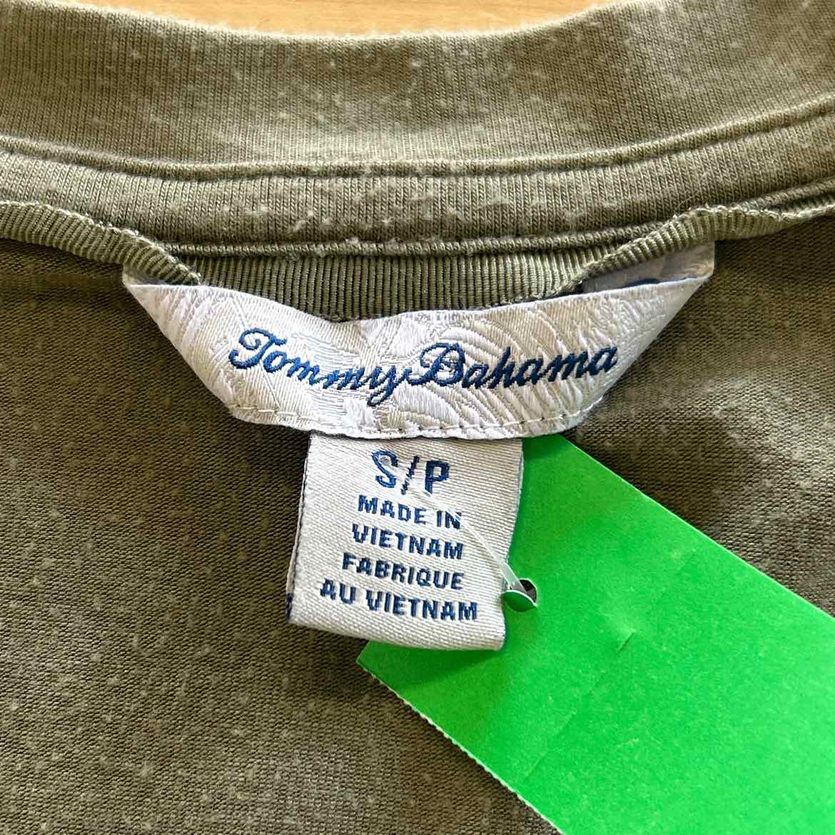 Tommy Bahama Size S Green Preloved Blouse SS