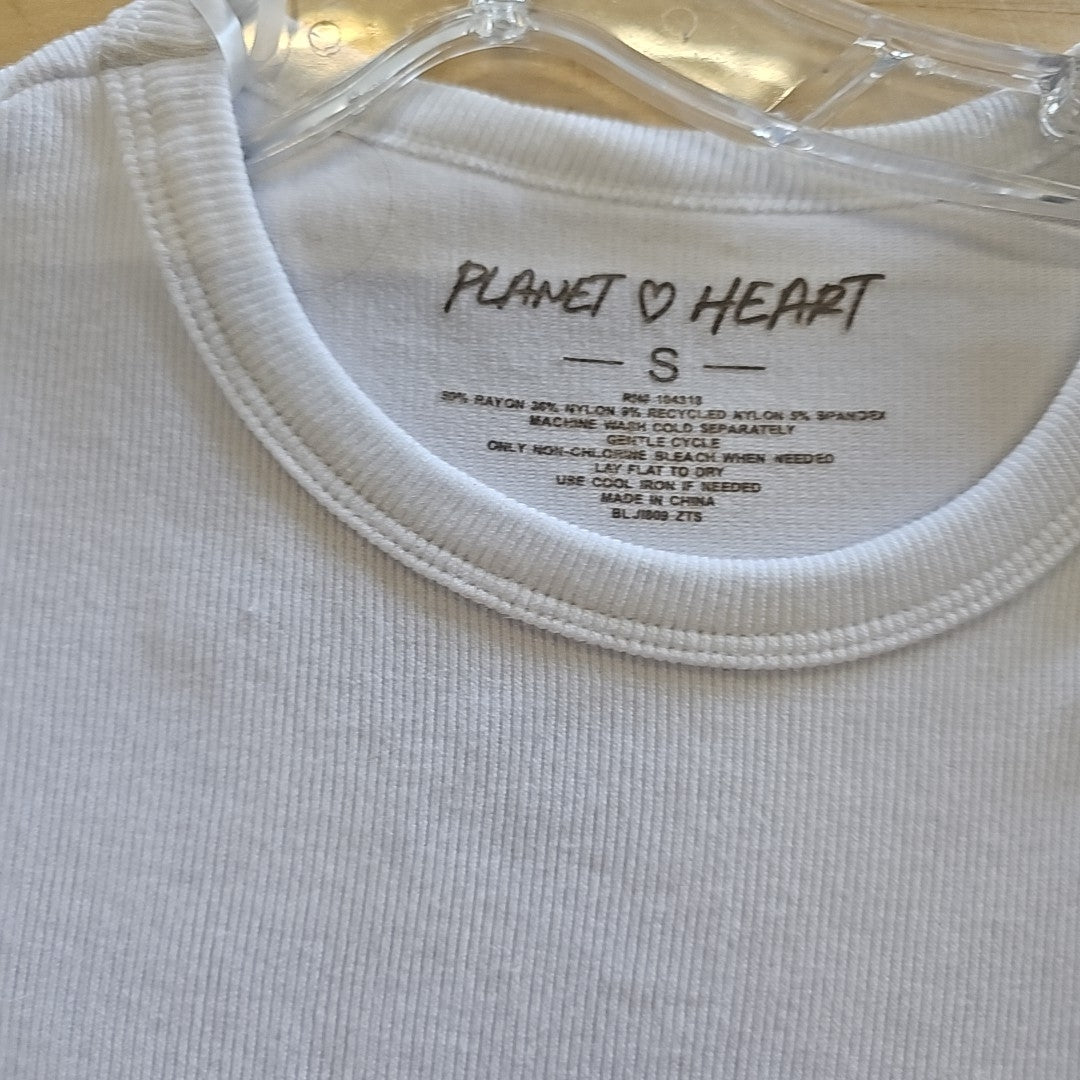 Planet Heart Juniors' Short-Sleeve Seamless Bodysuit - White