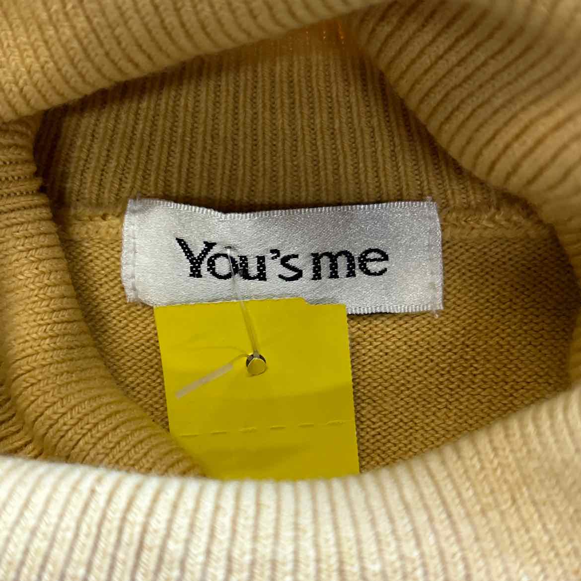 You's Me Size M Yellow Sweater