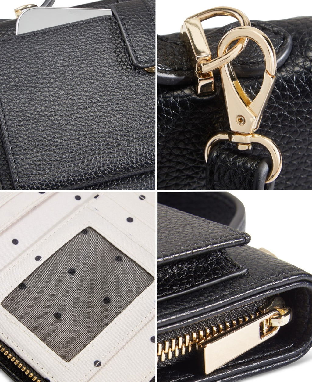 On 34th Lindzz Solid Wallet on a Strin Black NO SIZE