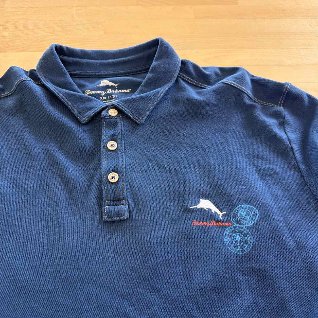 Tommy Bahama Size XXL Blue Preloved MENS Polo