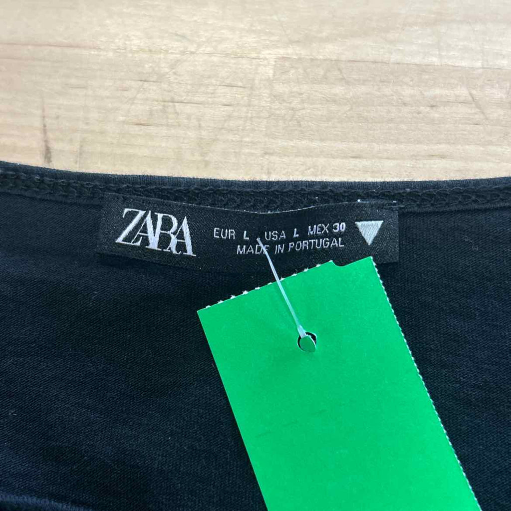 zara Size L Black Preloved Longsleeve