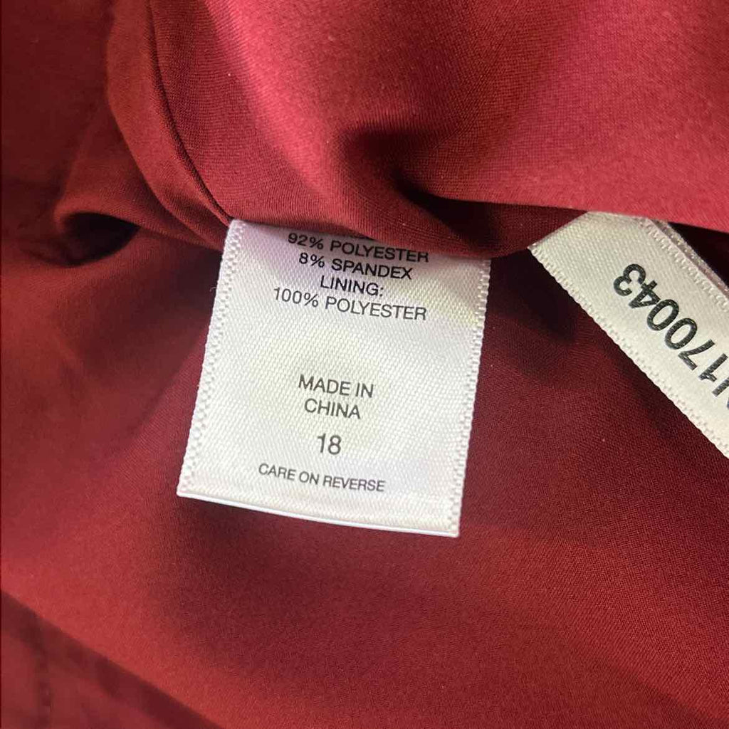 NY & Company Size 18 Red Preloved Skirt