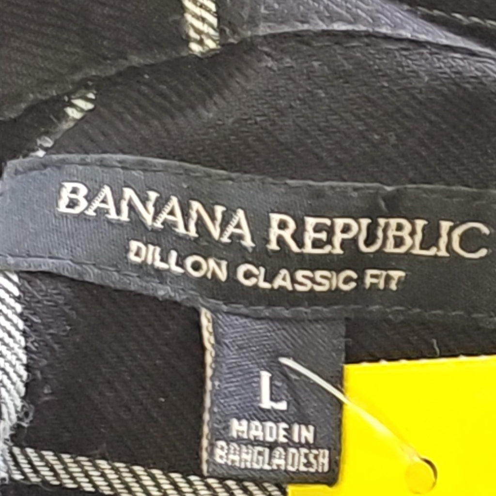 Banana Republic Size L Black Button Down Shirt