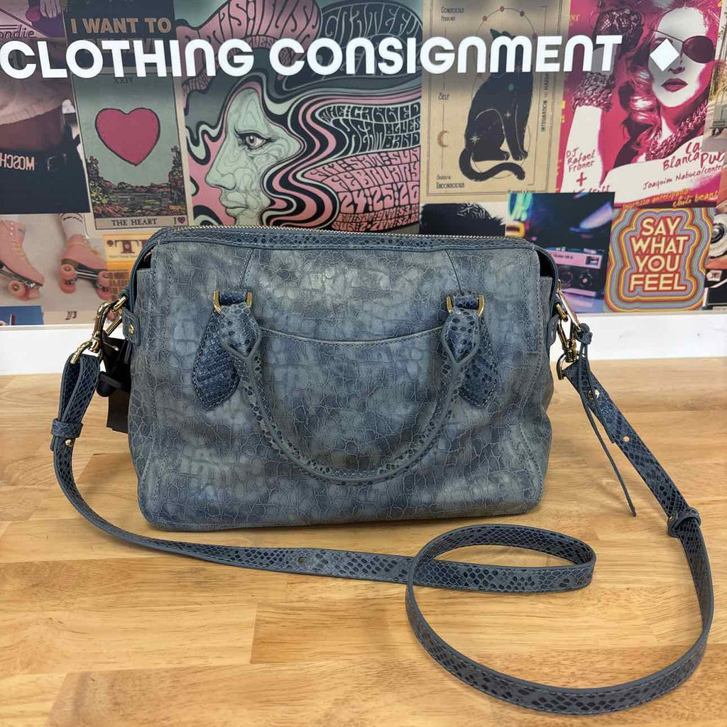 Brahmin Blue Preloved Handbag