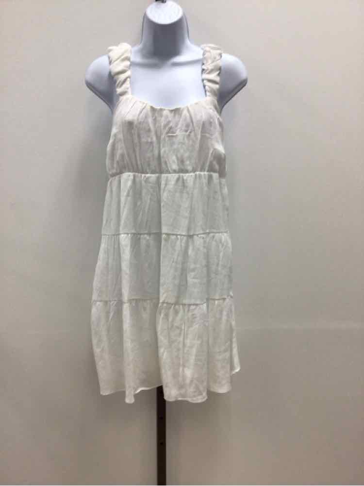 pink rose Size L White New Dress