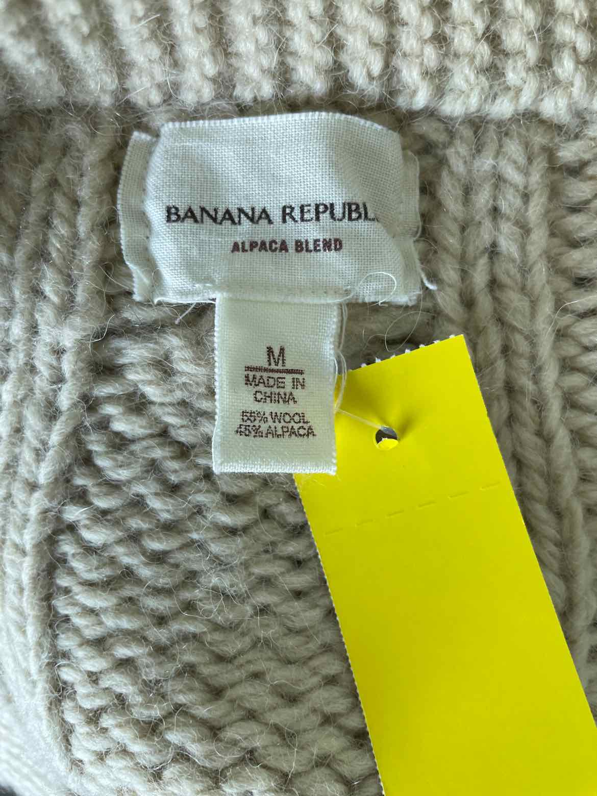 Banana Republic Size M Natural Alpaca Blend Cardigan Sweater