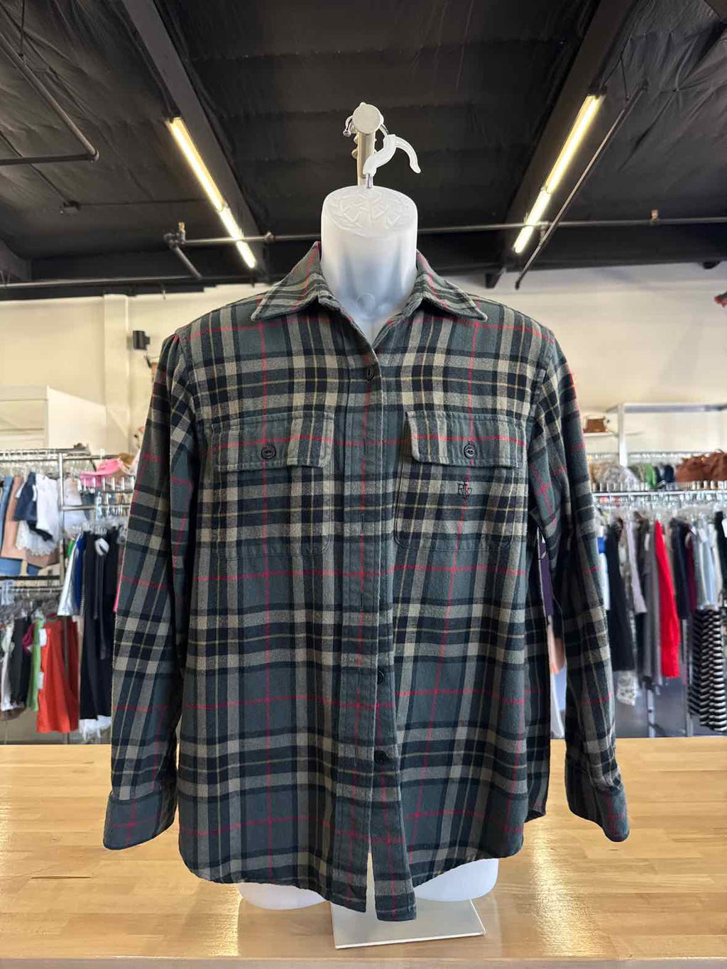 Ralph Lauren Size S Green flannel
