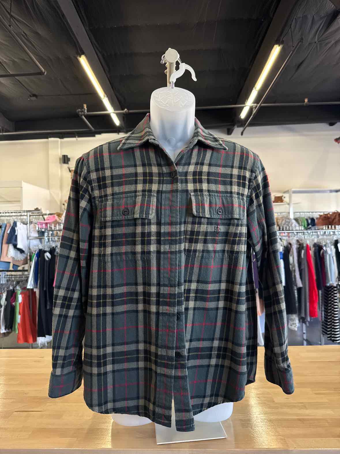 Ralph Lauren Size S Green flannel
