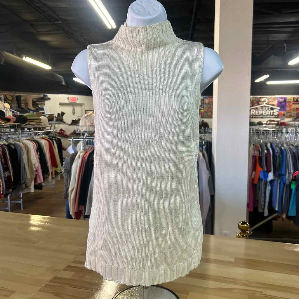 Limited Size XS White Knit Preloved Sleeveless