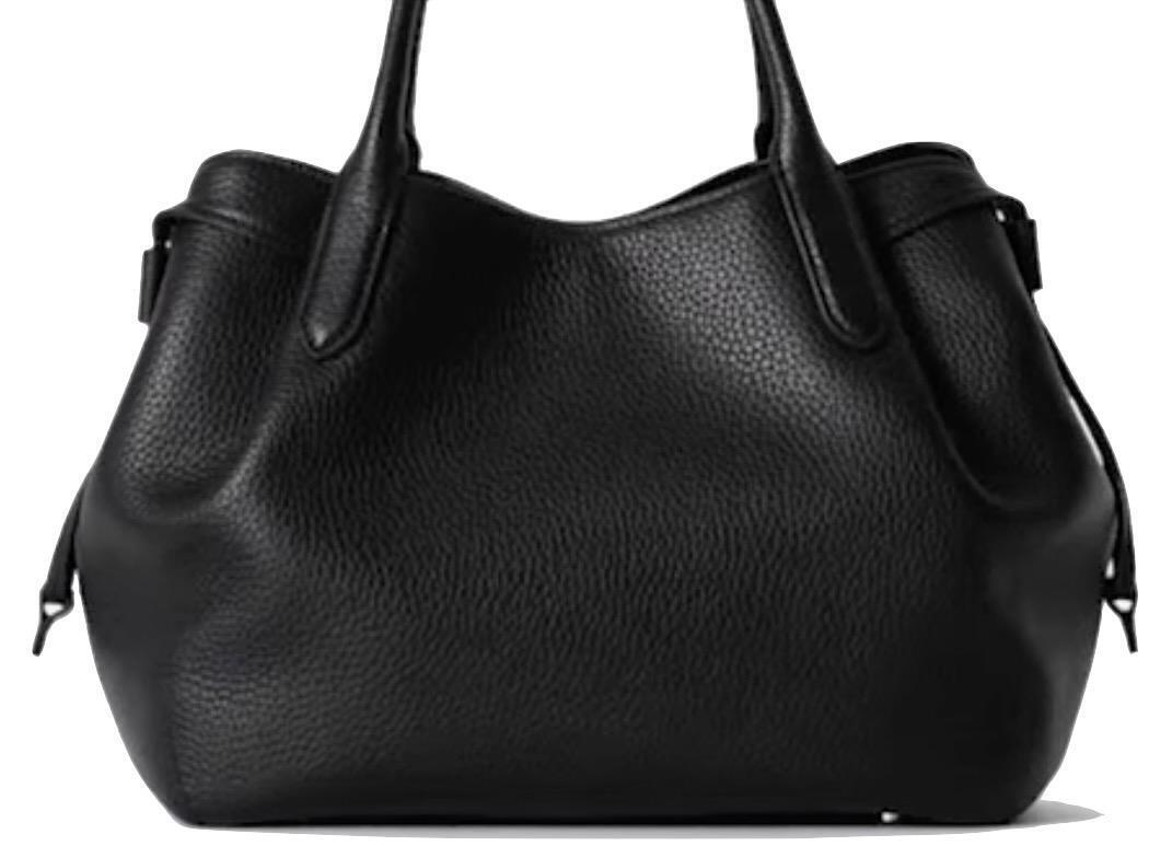 Kate Spade New York Womenâ€™s Pebbled Leather Dumpling Satchel Bag Black