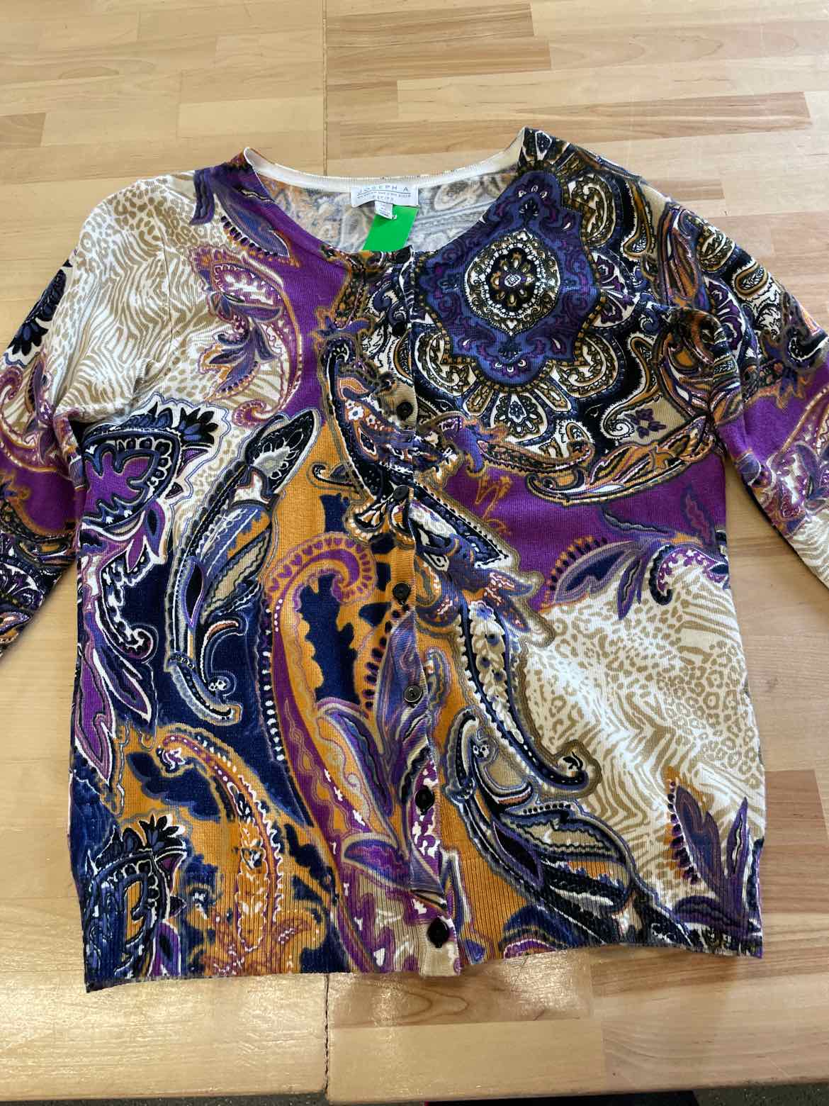 Joseph A. Size S Multi-Color Cardigan