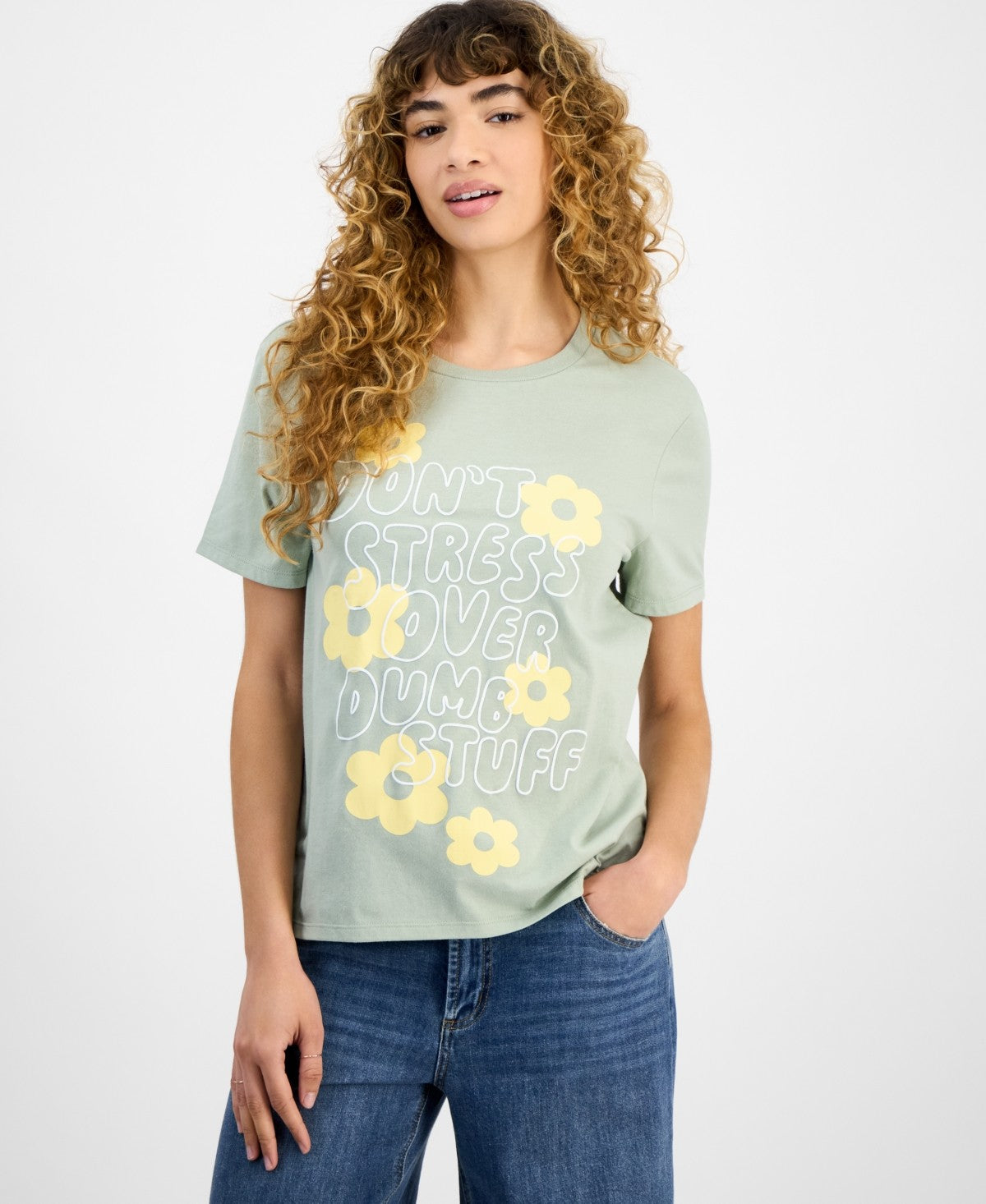 Love Tribe Size XS Don't Stress Graphic Print T-Shirt