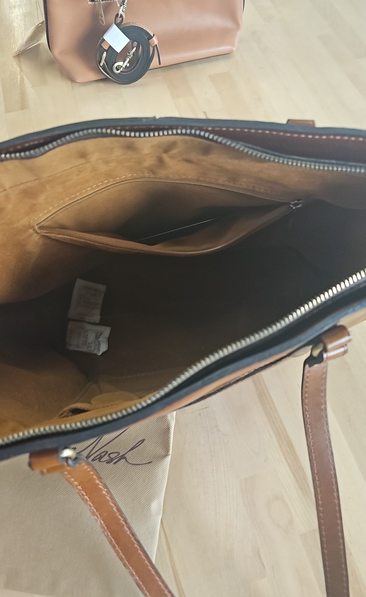 Patricia Nash Meka Extra Large Leather Tote Cognac NWT