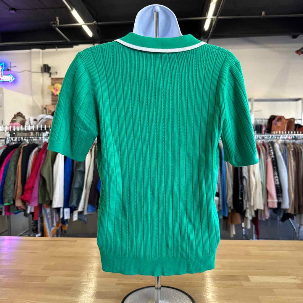 Adrianna Papell Size M Green Shirt