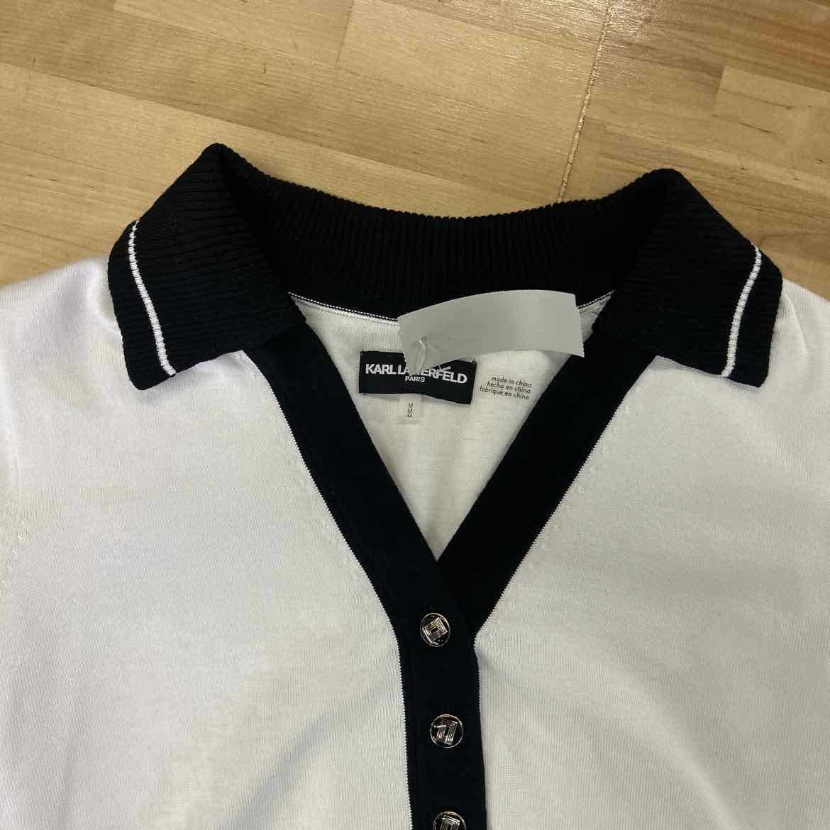 Karl Lagerfeld Paris Women's Johnny Collar Sweater Top