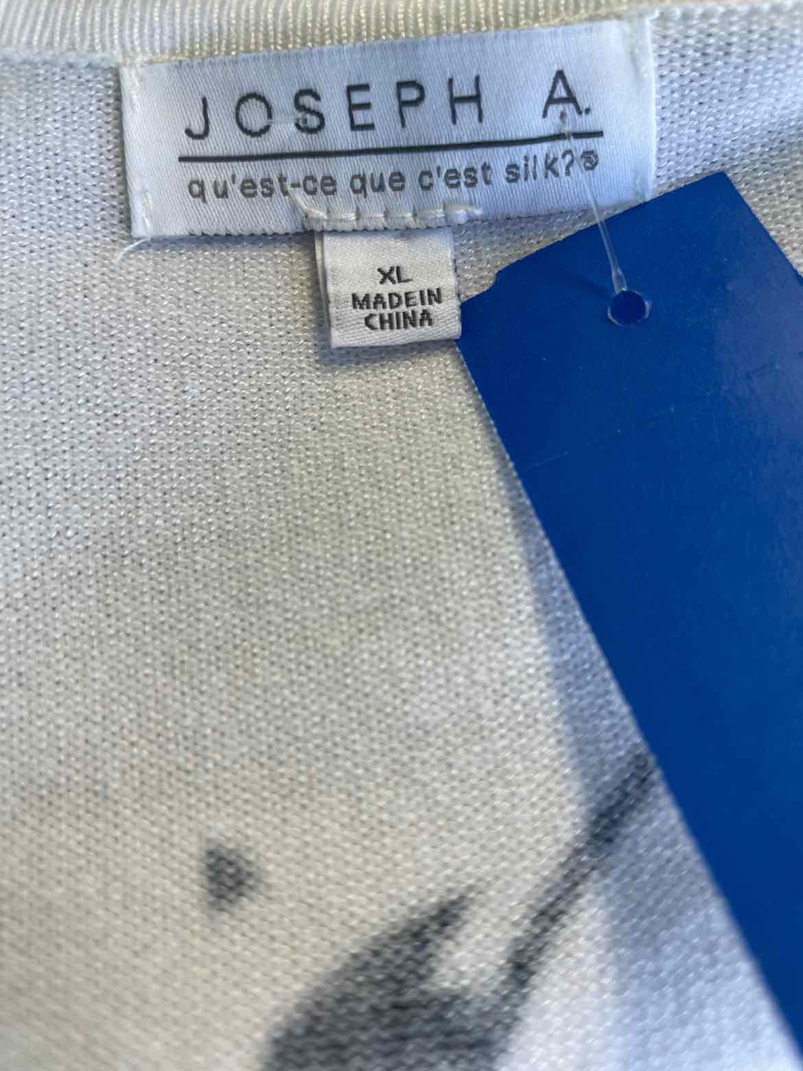 Joseph A Size XL White & Black Cardigan