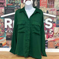 Melloday Size M Green Preloved Button Down LS