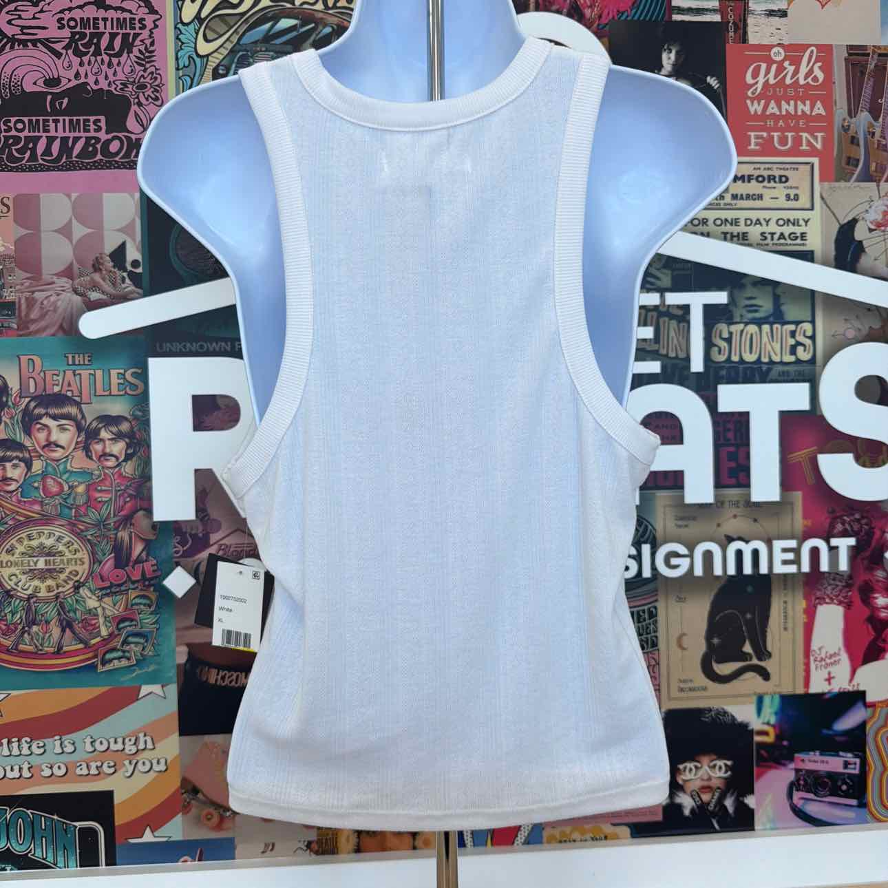 Grayson Threads Size XL Pointelle Hibiscus Graphic Tank Top