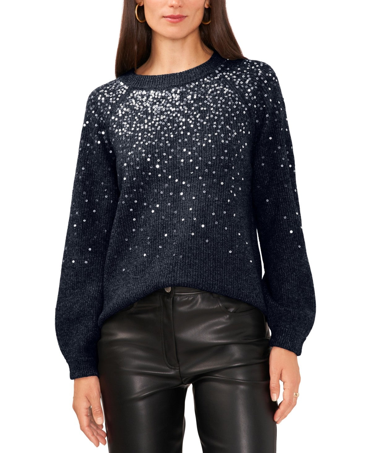 Vince Camuto Sequinned Raglan Sleeve Sweater