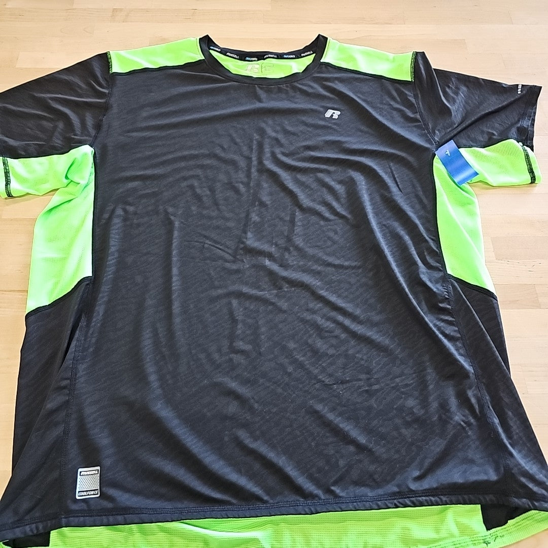 Russell Size 2XL Black MENS Athletic Tee