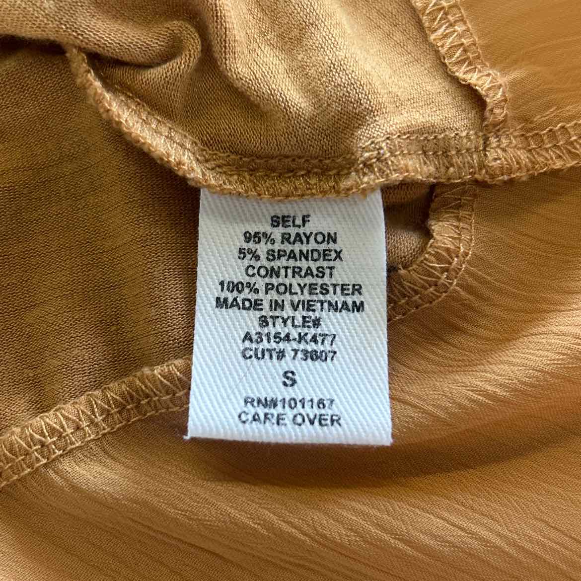 Kim & Cami Size S Orange Preloved Tank