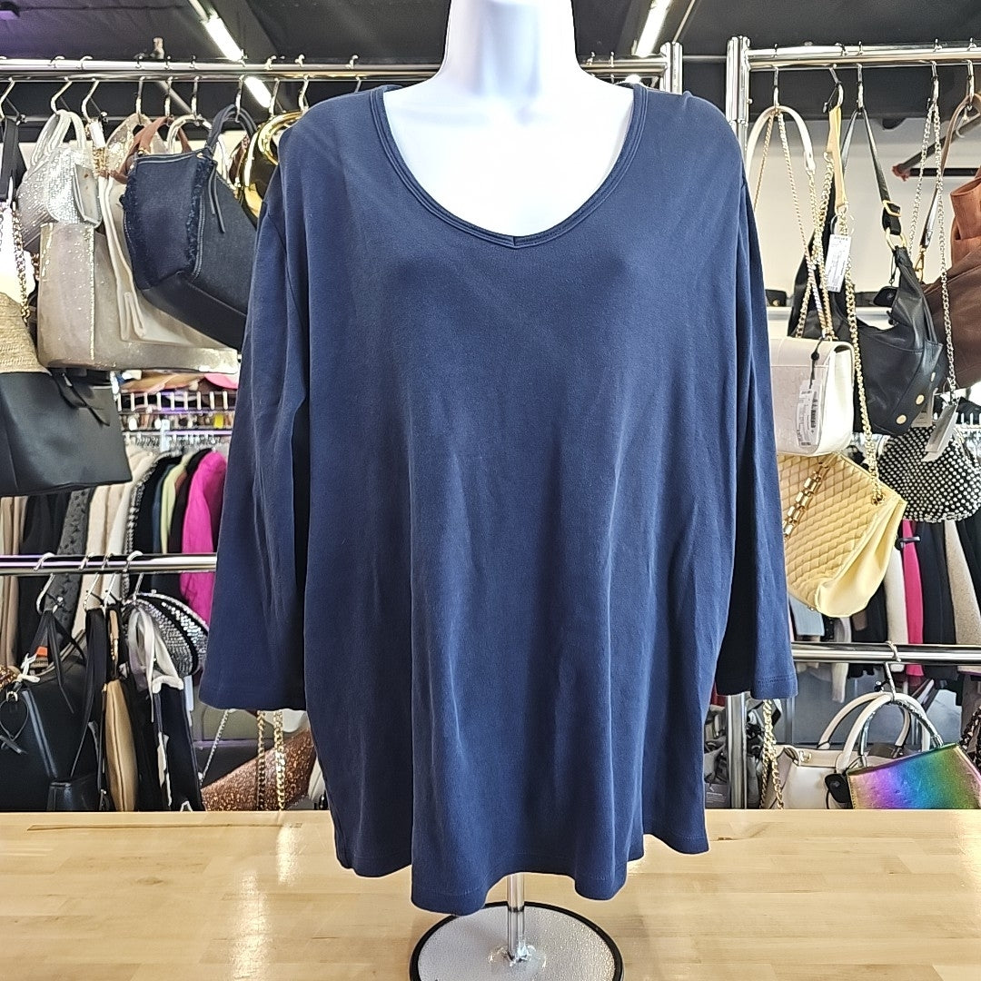 Karen Scott Size 2X Navy T-shirt
