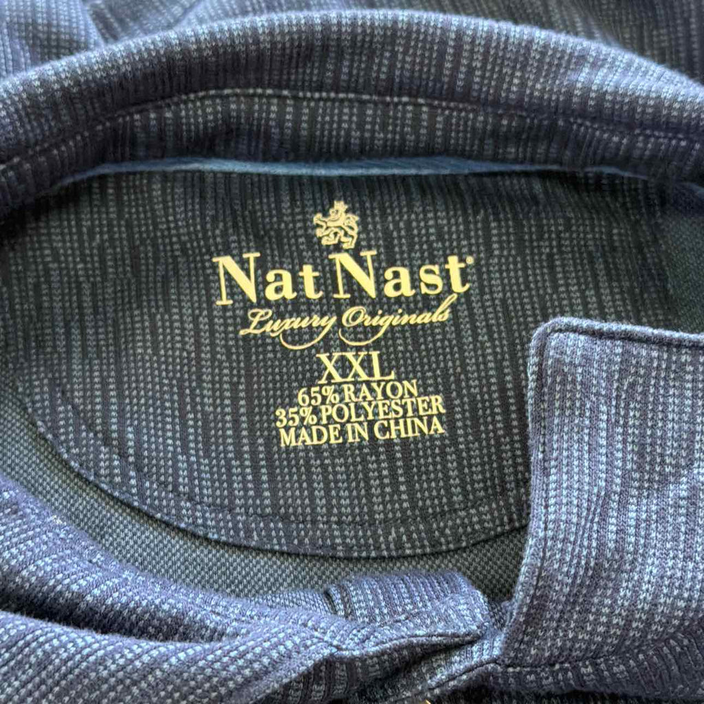 Nat Nast Size XXL Blue Preloved MENS Polo