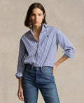 Polo Size S Relaxed-Fit Striped Cotton Shirt