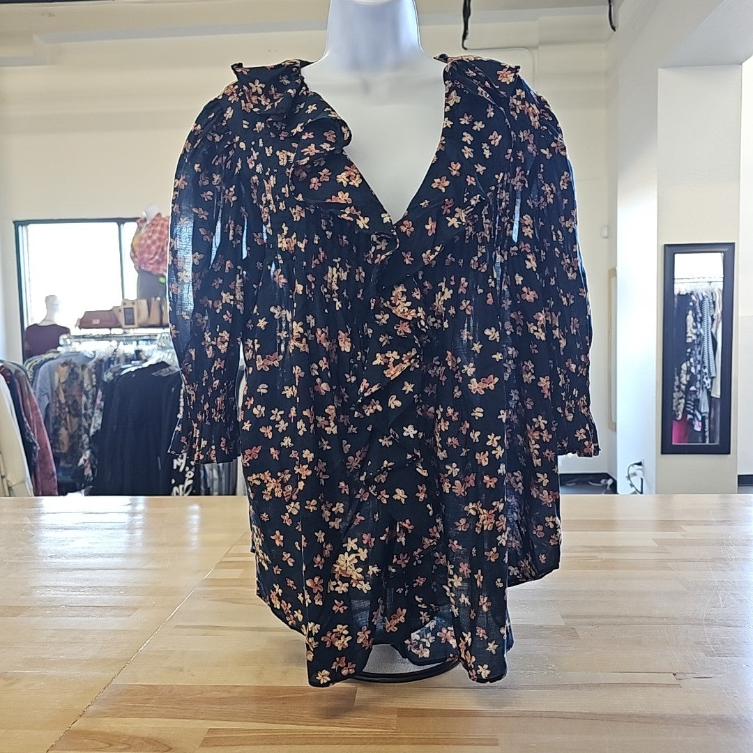 Ralph Lauren Size L Navy Blouse