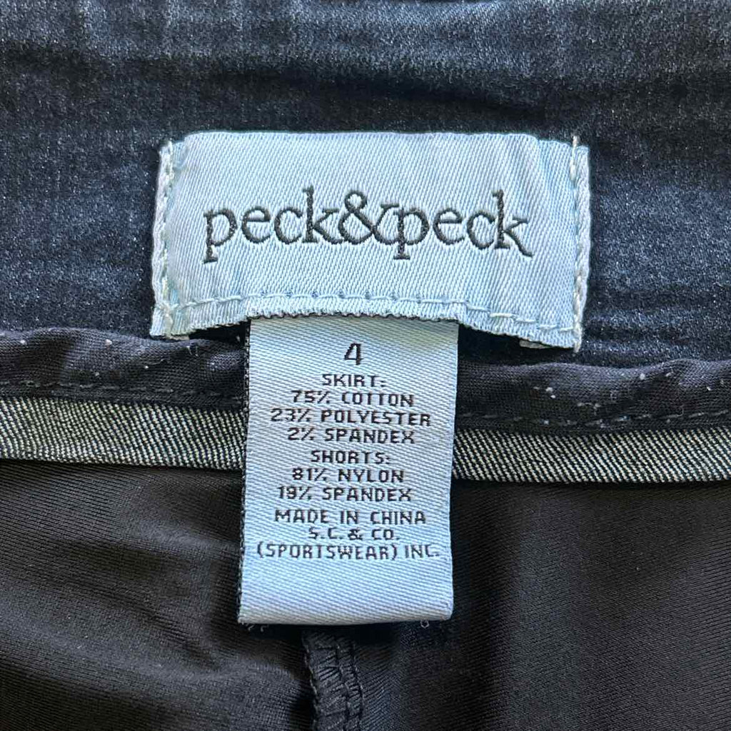 Peck&Peck Size 4 Navy Denim Preloved Skirt