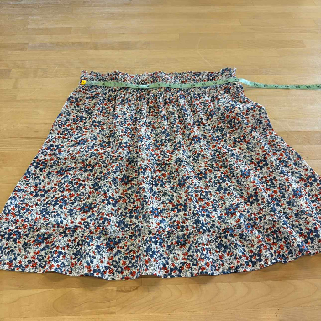 Pink Lily Size M White Blue Orange Preloved Skirt