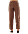 Almost Famous Juniors' 90s Faux-Leather Wide-Leg Pants