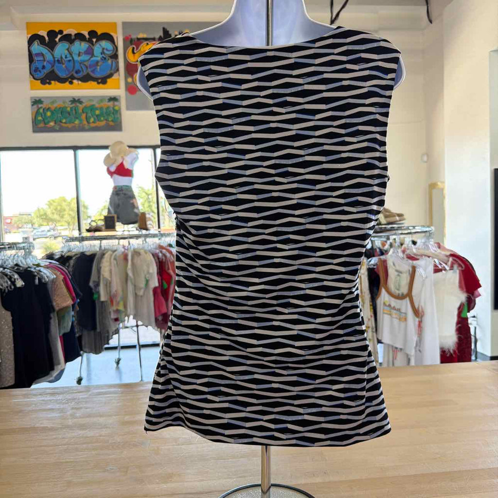 White House Black Market Size M Black Blue Preloved Sleeveless
