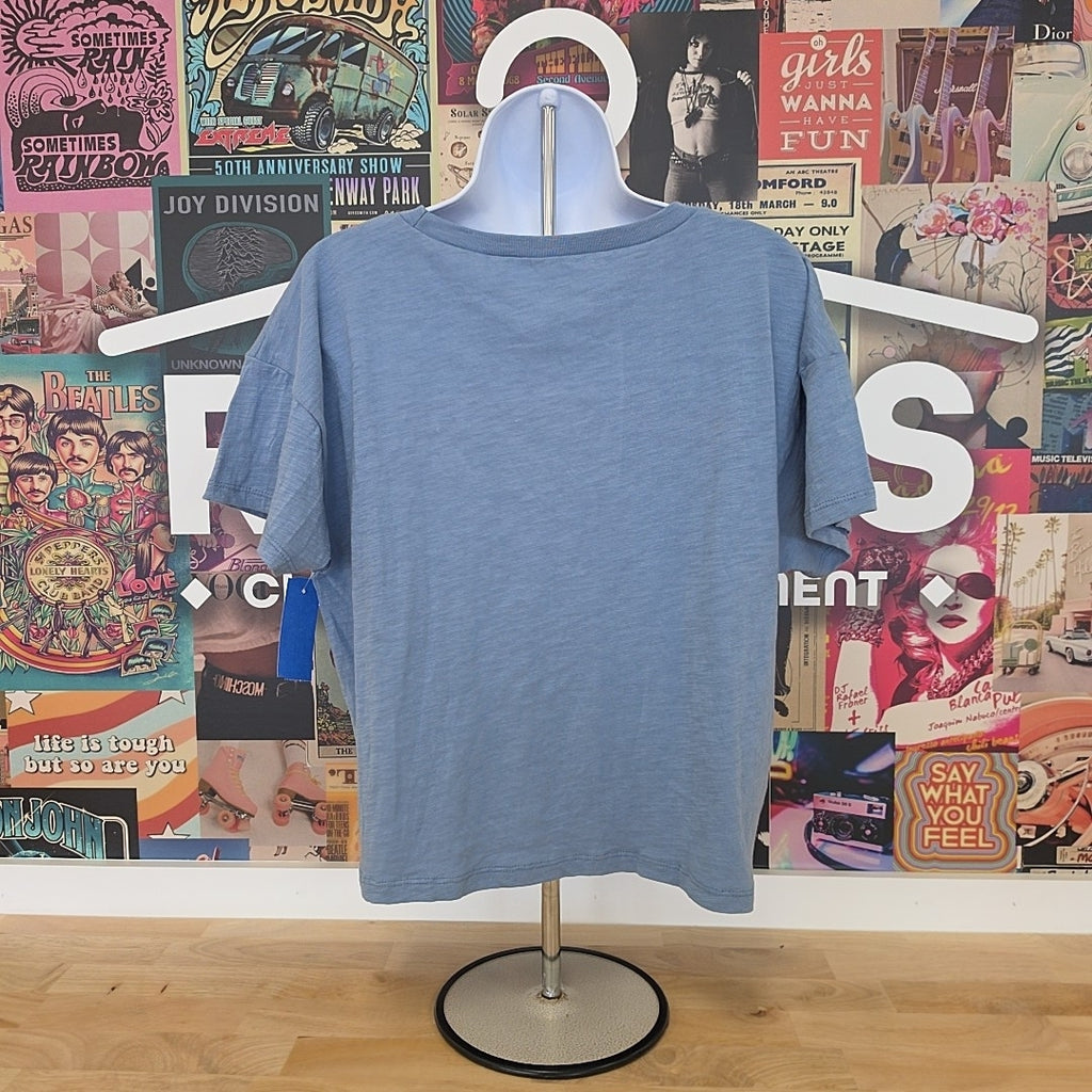 Roxy Size M Infinity Blue Beach Graphic Tee Size Medium
