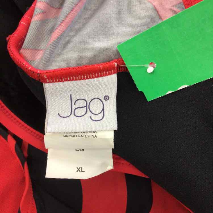 Jag Size XL Red & black Swimsuit Bottom/Top