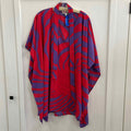 RaMona LaRue Size S Red/Purple Silk Preloved Blouse SS