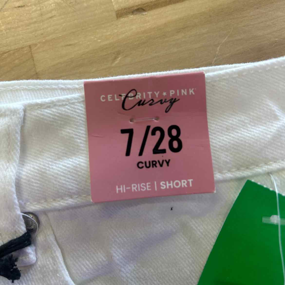 Celebrity Pink Juniors' 4" High-Rise Curvy Denim Shorts - White - 7