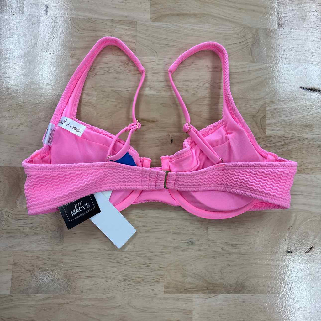 Salt + Cove Size M Wavy-Scrunch Scoop-Neck Bralette Bikini