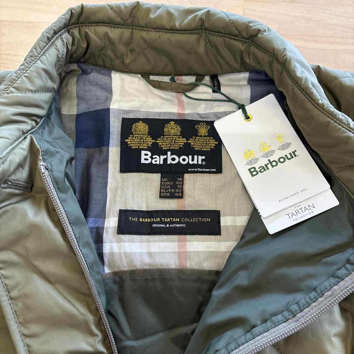 Barbour Size 10 Green Jacket