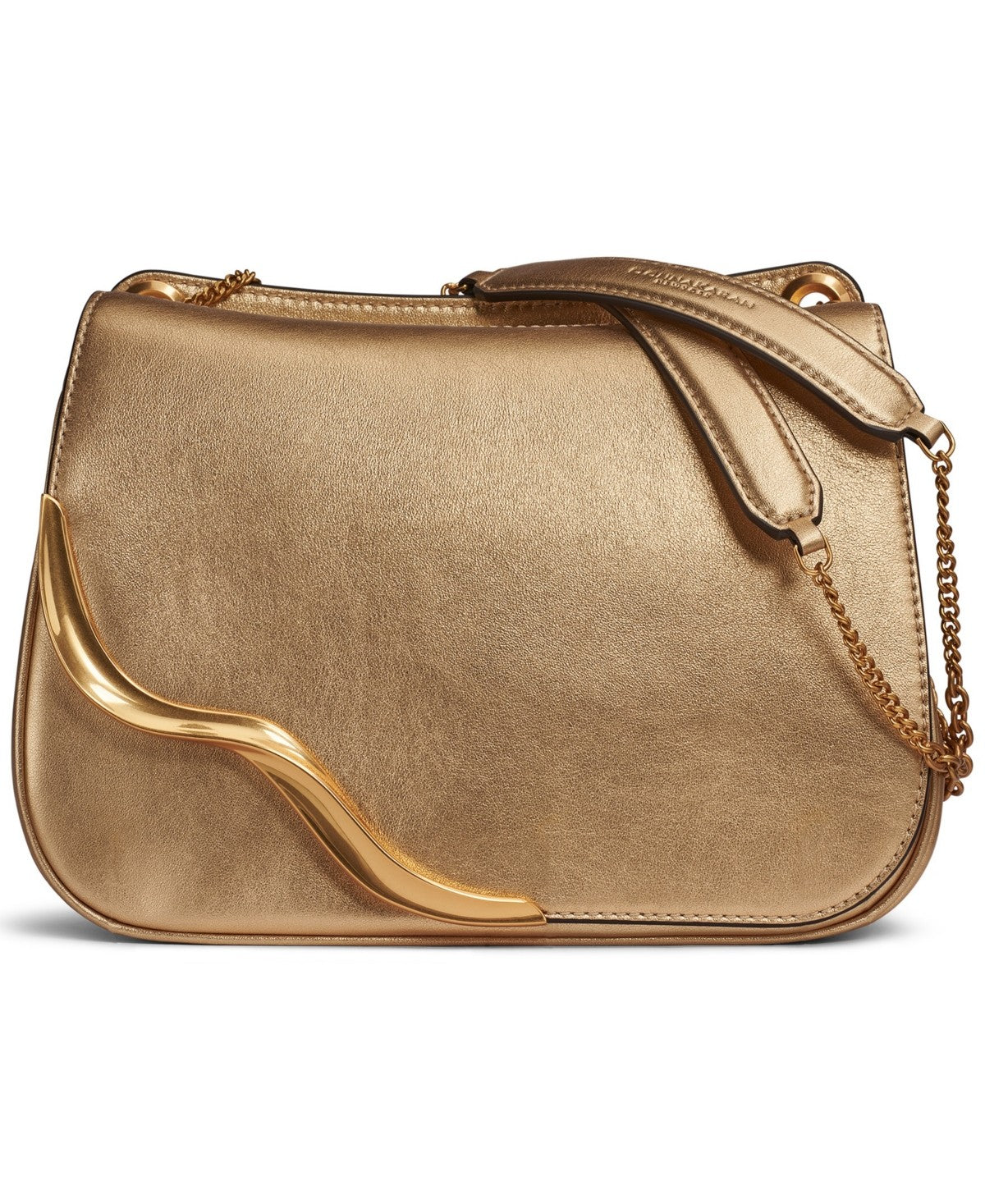 Donna Karan New York Malverne Metallic Crossbody Bag - Gold